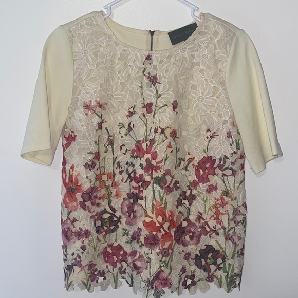 Anthropologie Sunday in Brooklyn Canna Lace Floral Top - Picture 5 of 11